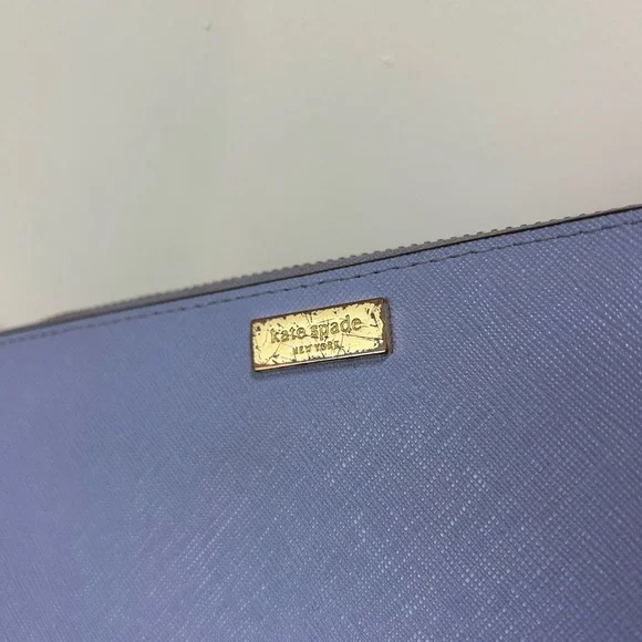 Kate Spade Purple Wallet Lavender Blue Zip - Picture 3 of 7